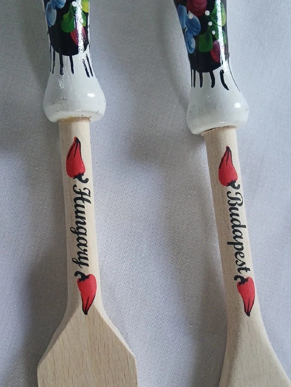 Hand-Painted Floral Fork - Spoon Souvenirs Hungary Budapest Out Of Box New